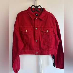 EDWIN Red Denim Jacket Large